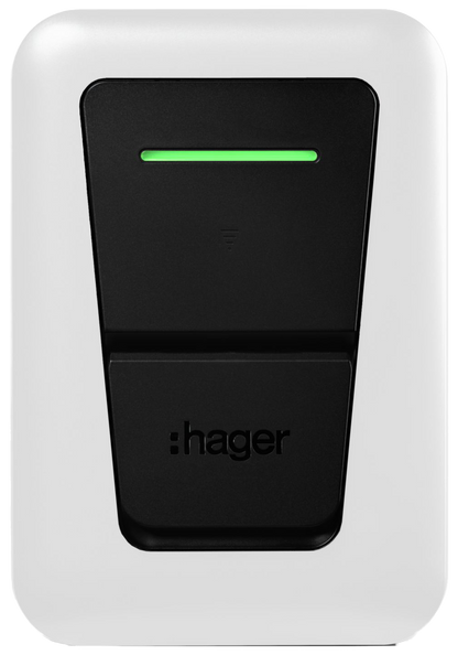 Hager Witty One 11-kW-Wallbox – Version mit Steckdose (Schwarz)