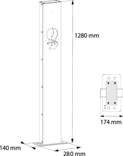 Hager Witty Montagepfosten XVA135 – Doppelmontage