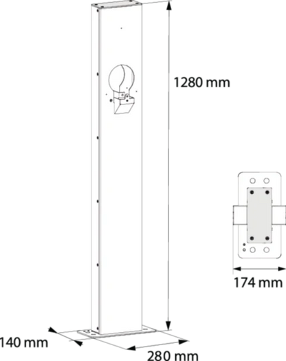 Hager Witty Montagepfosten XVA135 – Doppelmontage