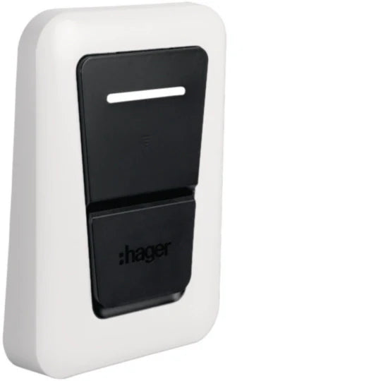 Hager Witty Frontabdeckung Weiß – Version mit Steckdose