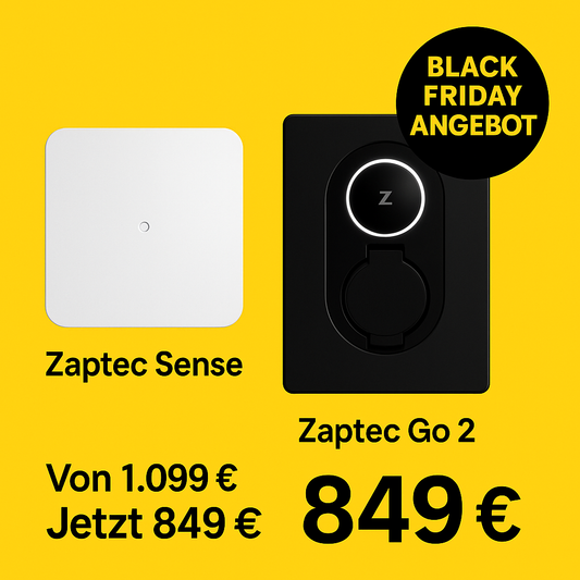 BLACK FRIDAY ANGEBOT!
Zaptec Go 2 22 kW + Zaptec Sense (Bidirektional bereit)