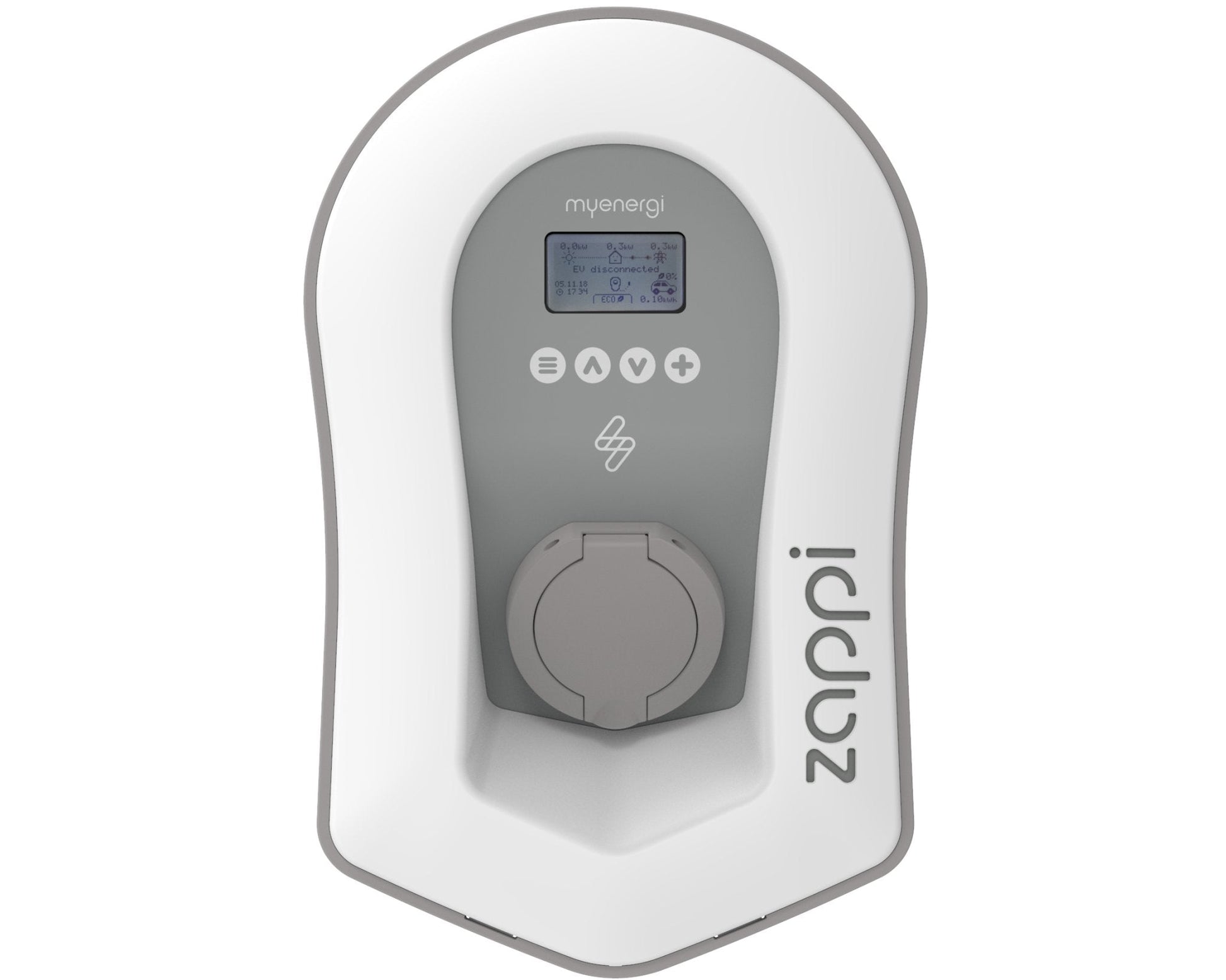 Zappi v2.1 22kw wit incl. load balancing en opladen via zonnestroom - Slimmelaadpunt.nl