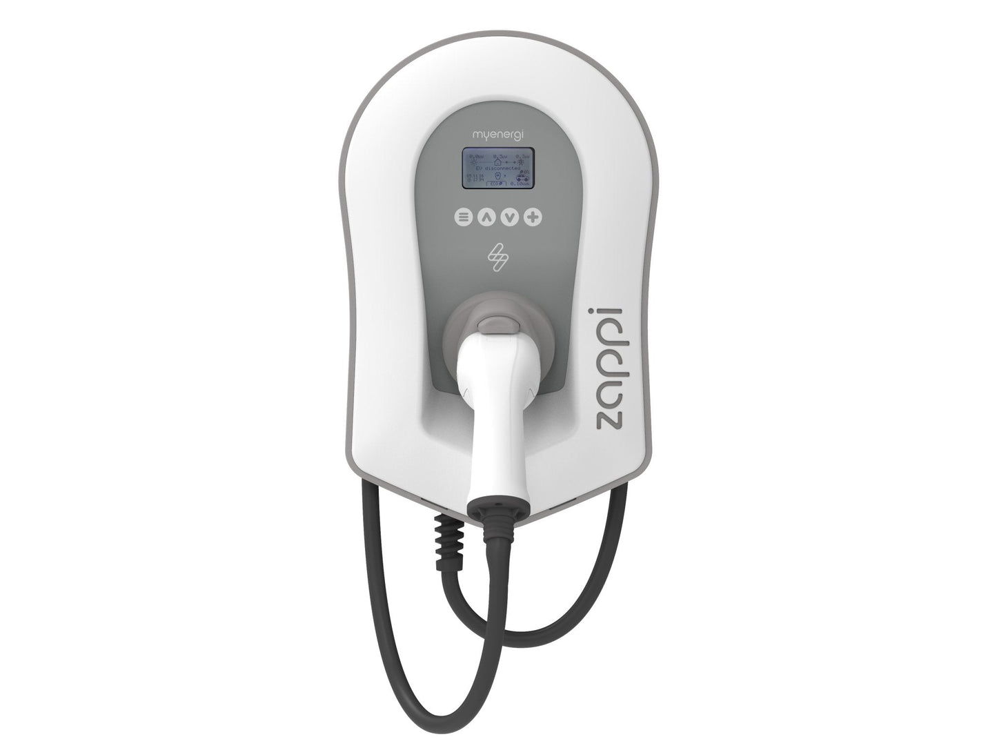 Zappi v2.1 7,4 kw wit 6,5m incl. load balancing en opladen via zonnestroom - Slimmelaadpunt.nl